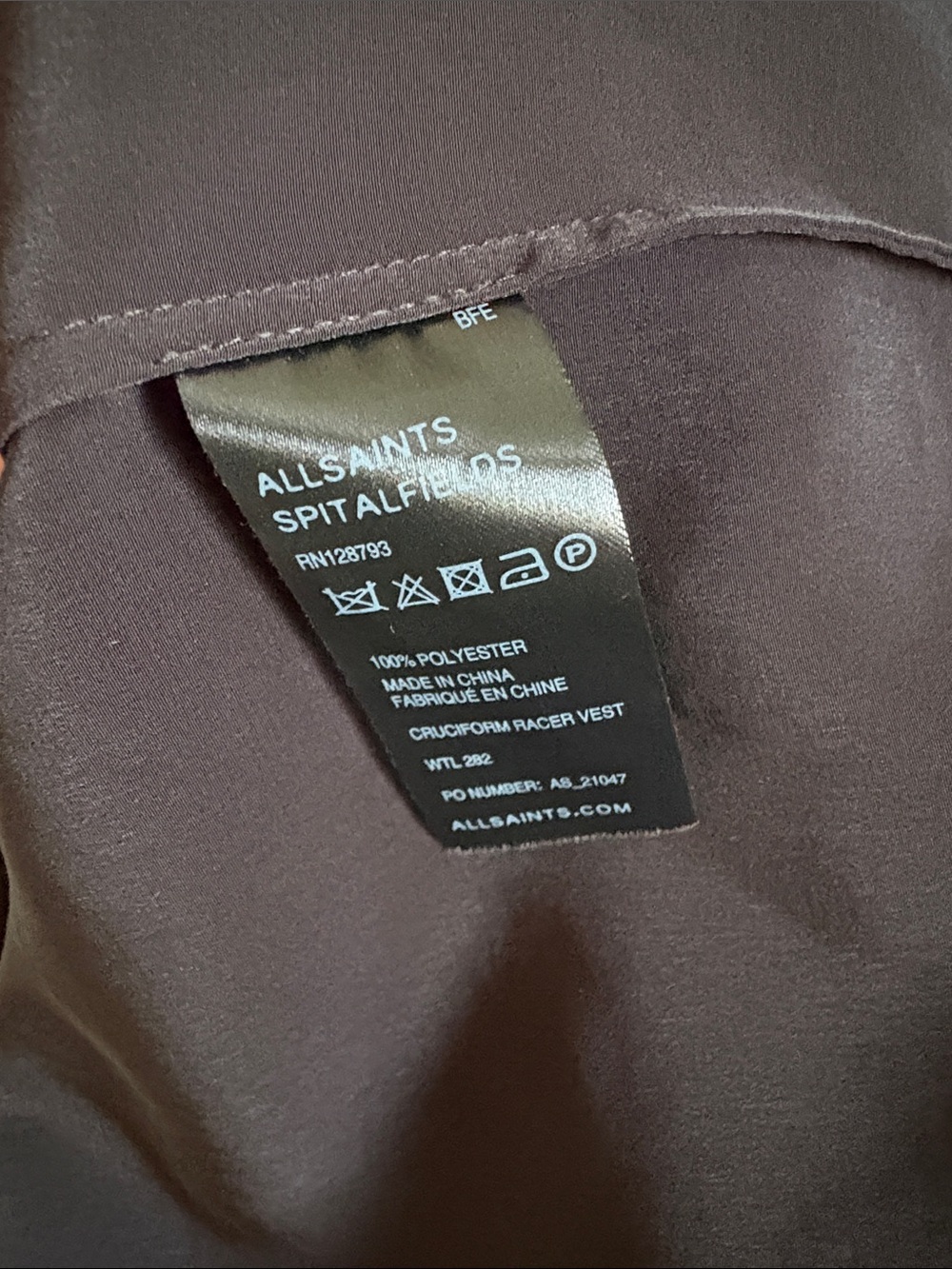 Allsaints Women's Black Racerback Tank Top - Picture 5 of 5